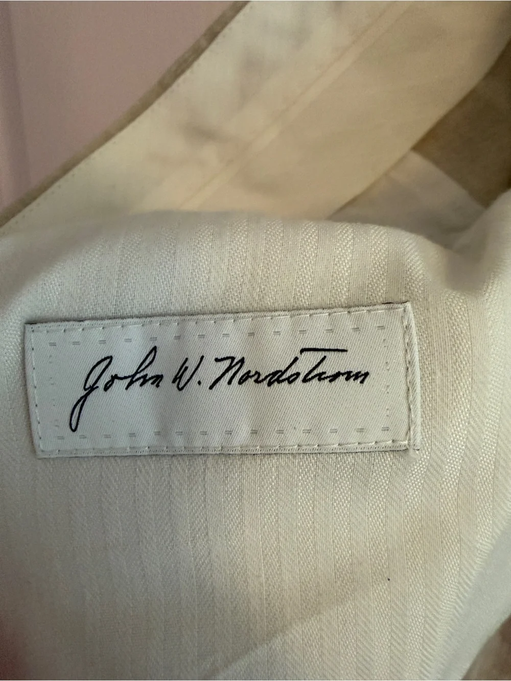 John W. Nordstrom 100% Linen Pants in Light Beige- Men Size 38R x 35- EUC!